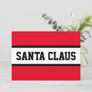 JULTOMTEN Bold Sporty Red Black White Rand Julkort