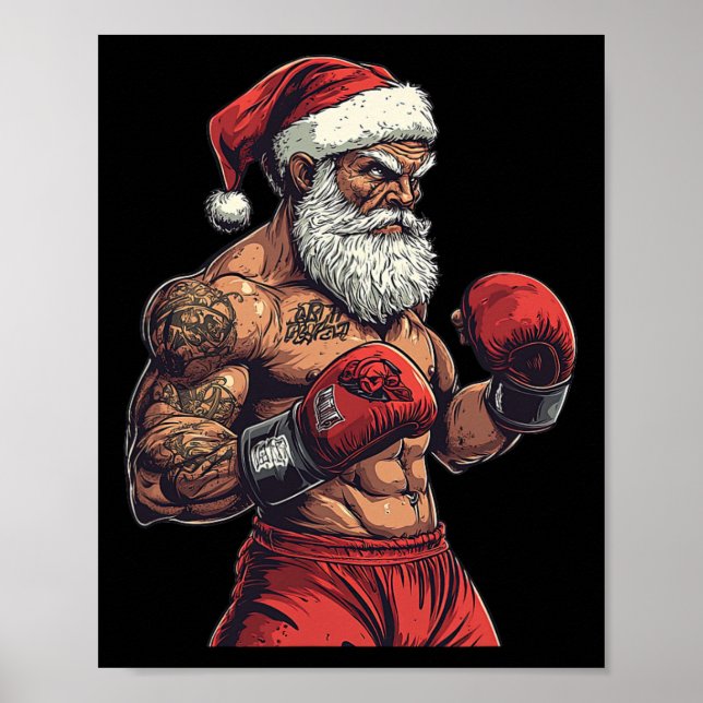 Jultomten Boxing and Mma - jul Boxing Poster (Framsidan)