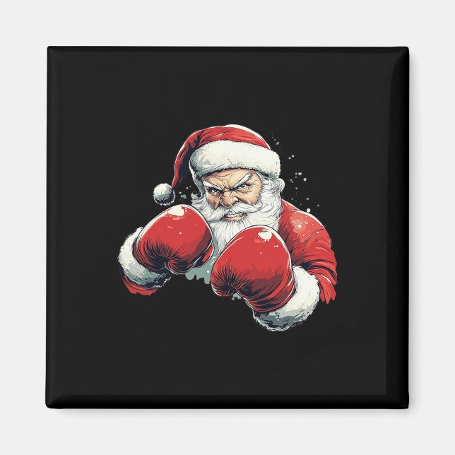 Jultomten Boxing - Jultomten med boxningsgrej Magnet (Framsidan)
