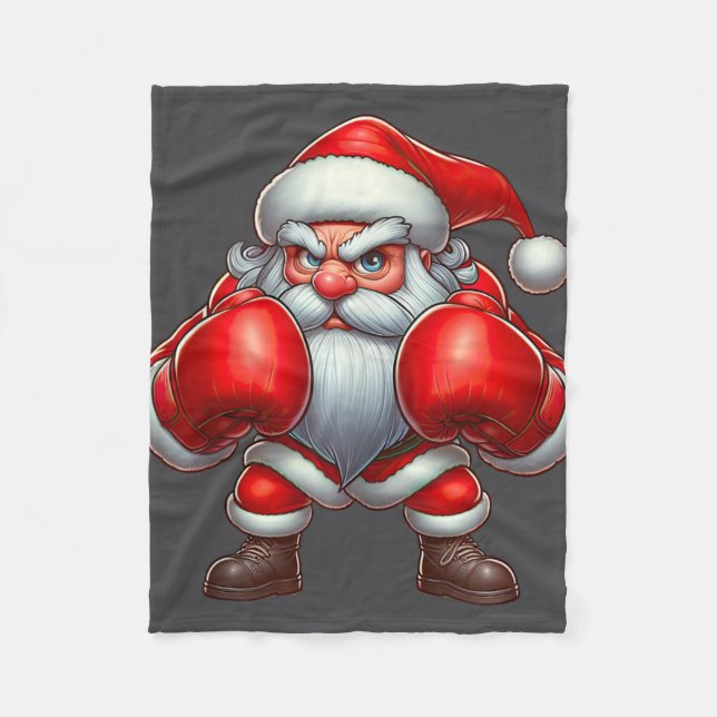 Jultomten Boxing Player Boxer God jul Xm Fleecefilt (Framsidan)