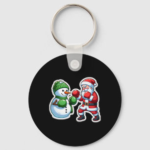 Jultomten Boxing Snögubbe jul Nyckelring