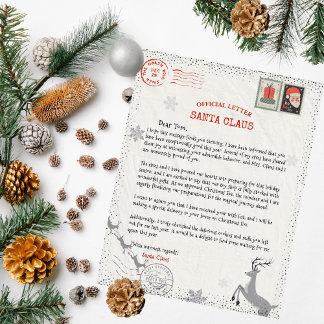 Jultomten Brev För barn Cute och Funny