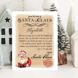 Jultomten Brev från Santa Printable