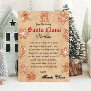 Jultomten Brev från Santa Vintage Printable