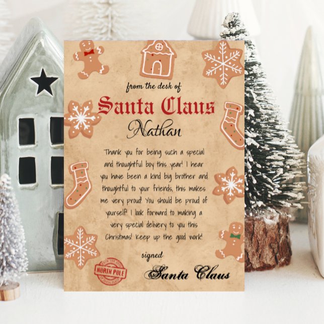 Jultomten Brev från Santa Vintage Printable (Skapare uppladdad)