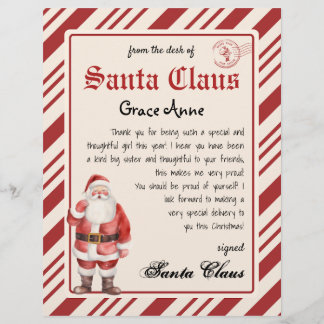 Jultomten Brev från Santa Vintage Printable