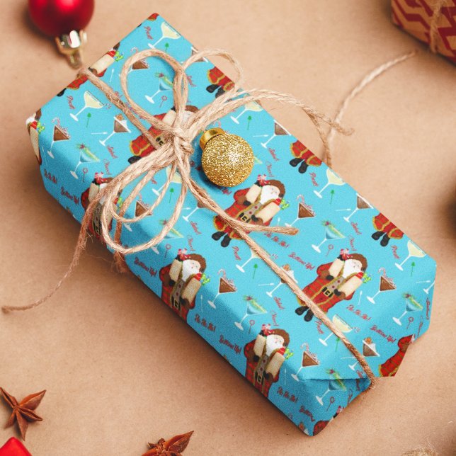 Jultomten Bringing Helgdag Liquor Presentpapper (Skapare uppladdad)