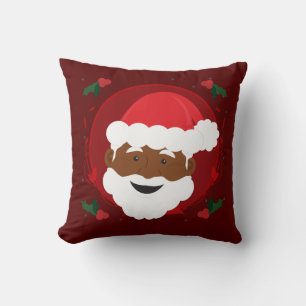 Jultomten Brown Skin Red Holly jul Kudde