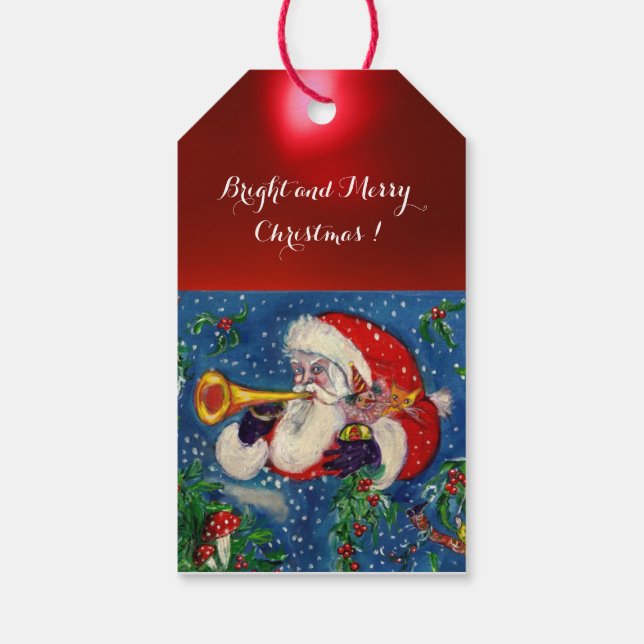 JULTOMTEN BUGLER , CHRISTMAS NATT IGHT PRESENTETIKETT (Baksidan)