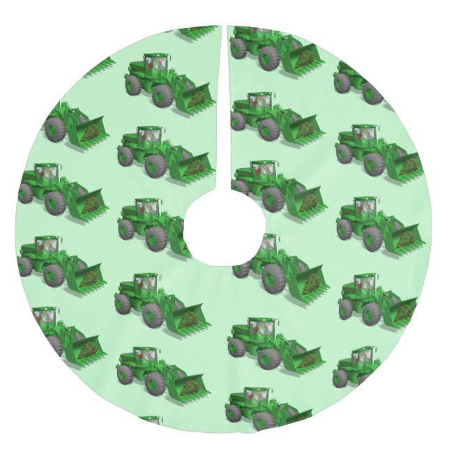 Jultomten Bulldozer operator Julgransmatta Borstad Polyester (Framsidan)