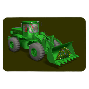 Jultomten Bulldozer operator Magnet