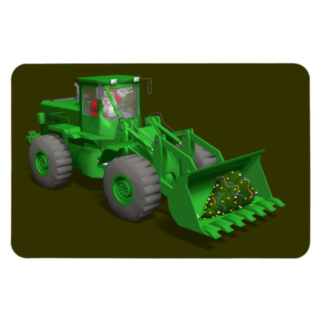 Jultomten Bulldozer operator Magnet (Horisontell)