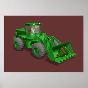 Jultomten Bulldozer operator Poster