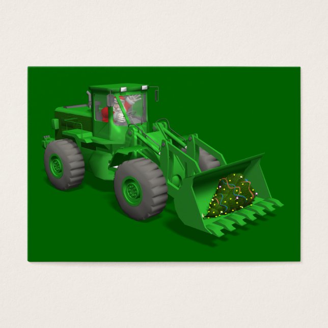 Jultomten Bulldozer operator Visitkort (Framsidan)