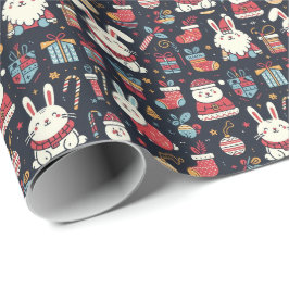 Jultomten Bunnies Rumänska Flagga färg Presentpapper