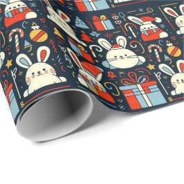 Jultomten Bunnies Rumänska Flagga färg Presentpapper