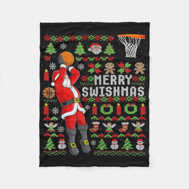 Jultomten Bysketbyll Player - Slam dunk Ugly Fleecefilt (Framsidan)