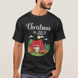 Jultomten Camping God jul i juli till T Shirt