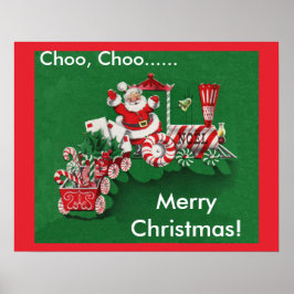 Jultomten Candy Tåg Poster