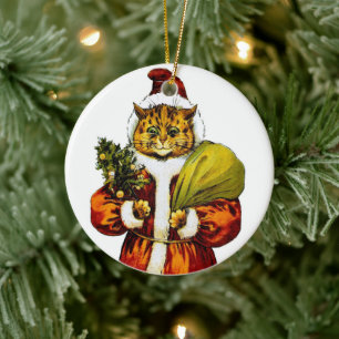 Jultomten Cat av Louis Wain ・ Ornament