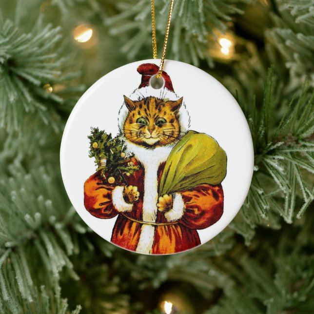 Jultomten Cat av Louis Wain ・ Ornament (Träd)