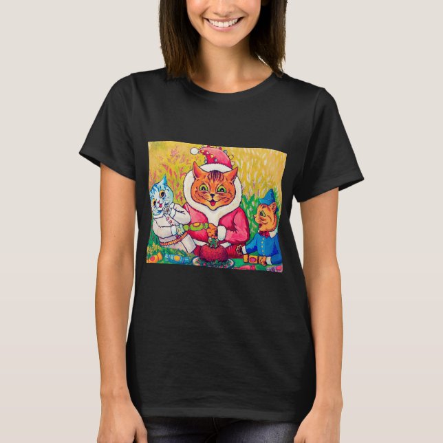 Jultomten Cat, Louis Wain T Shirt (Framsida)