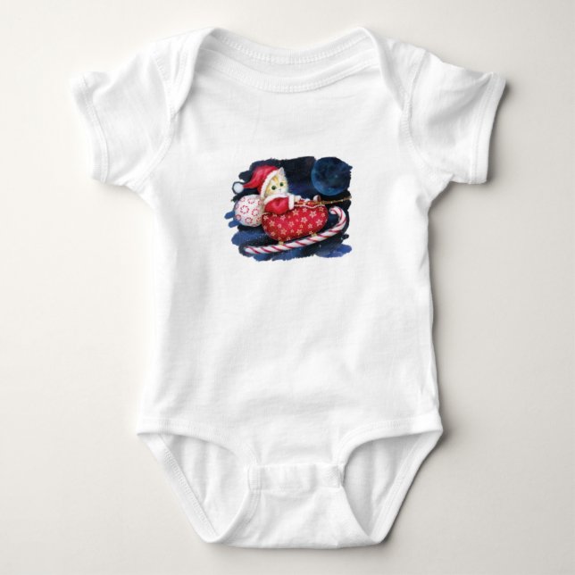 Jultomten Cat T Shirt (Framsida)
