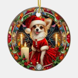 Jultomten Chihuahua Julgransprydnad Keramik