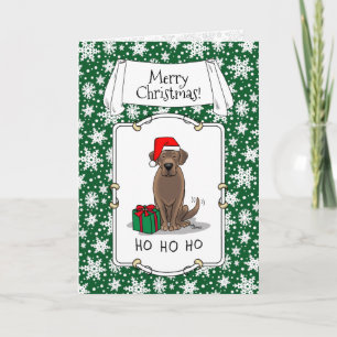 jultomten Chocolate Labrador Retriever Funny Kort