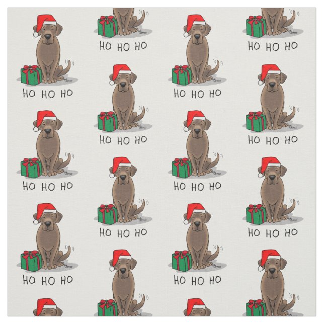 jultomten Chocolate Labrador Retriever Funny Tyg (Provkarta)