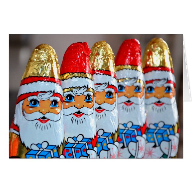 Jultomten Chocolates Greeting Card Hälsningskort (Framsidan Horizontal)