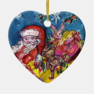 JULTOMTEN,CHRISTMAS GIFTS Blue Sapphire Heart Julgransprydnad Keramik