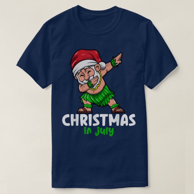 Jultomten christmas in july firande sommar v. t shirt (Design framsida)