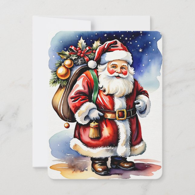 jultomten christmas julkort (Framsida)