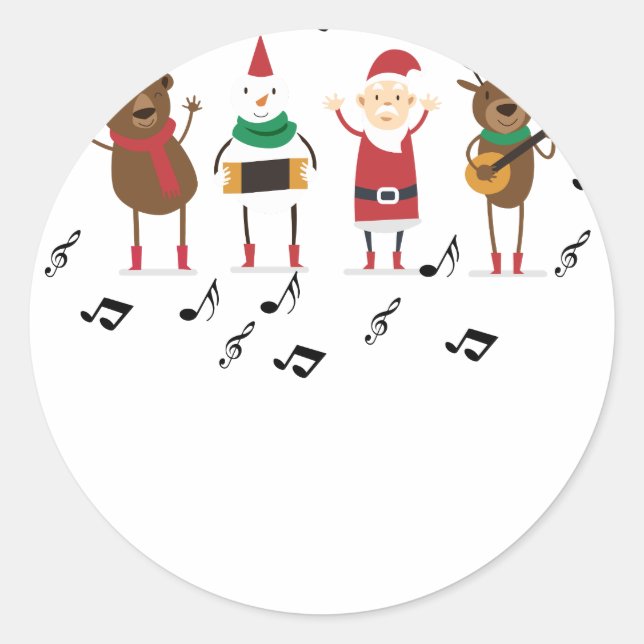 jultomten christmas runt klistermärke (Framsida)