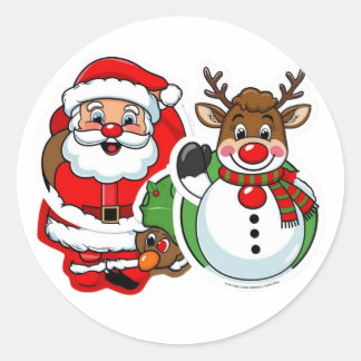 jultomten christmas runt klistermärke