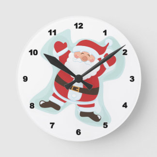 Jultomten Clock Rund Klocka