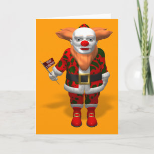 jultomten Clown Helgkort