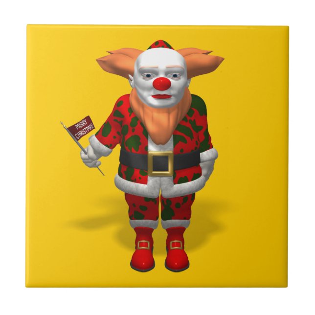 Jultomten Clown Kakelplatta (Framsidan)