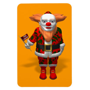 Jultomten Clown Magnet