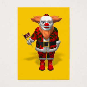 Jultomten Clown Visitkort