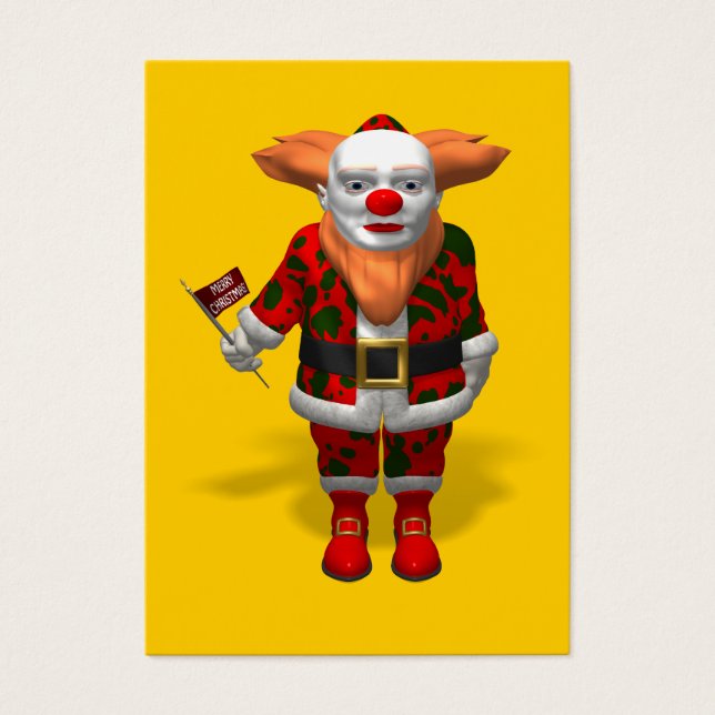Jultomten Clown Visitkort (Framsidan)