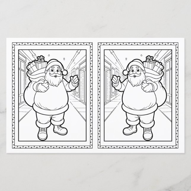 Jultomten Coloring Lakan För barn (Framsida)