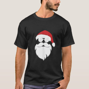 Jultomten Coola Beard Hat Sunglasses Roligt Christ T Shirt