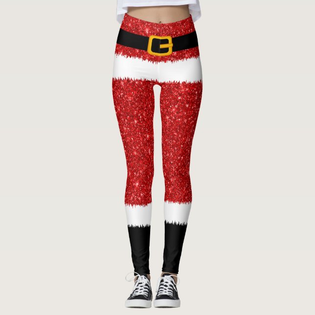 Jultomten Costume Glitter julbalar Leggings (Framsida)