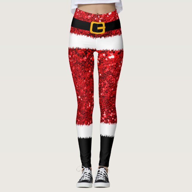Jultomten Costume Glitter julbalar Leggings (Framsida)