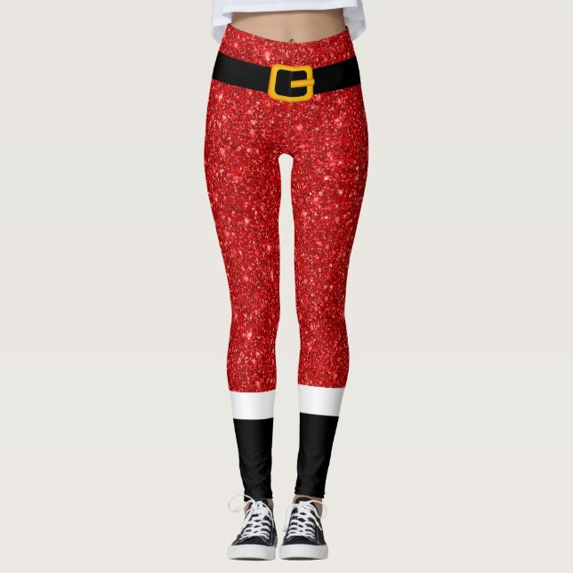 Jultomten Costume Glitter julbalar Leggings (Framsida)