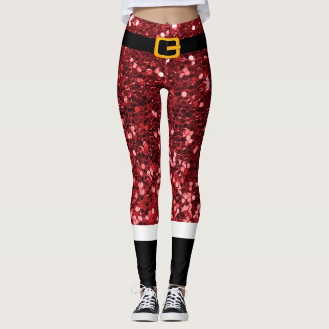 Jultomten Costume Glitter julbalar Leggings (Framsida)