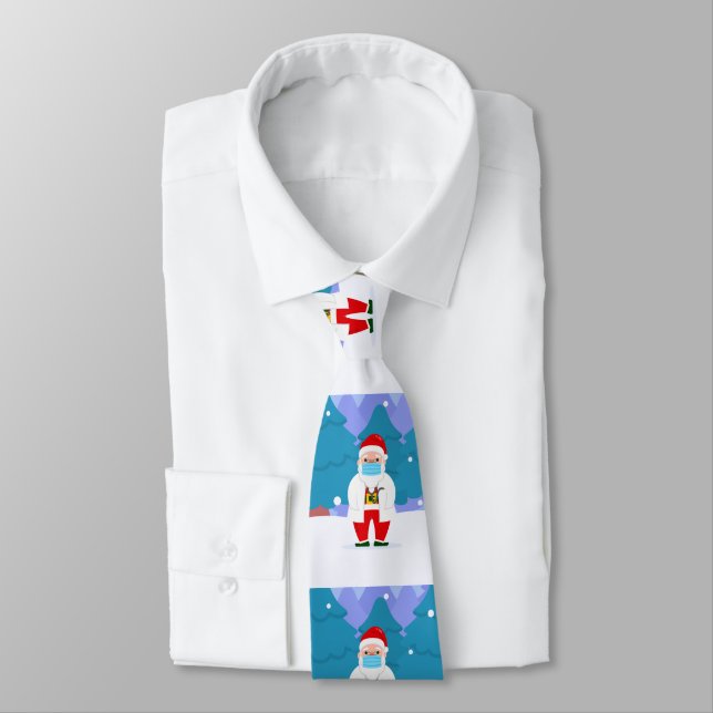 jultomten covid christmas ansikte mask doktor slips (Bunden)
