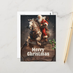 Jultomten Cowboy Art Vykort